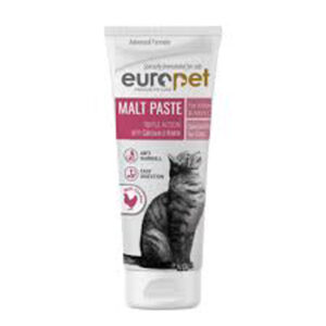 خمیر مالت گربه با طعم مرغ یوروپت Europet Cat Malt Paste With Chicken وزن 100 گرم