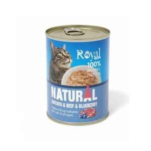 کنسرو نچرال گربه رویال کوکو با طعم مرغ و شتر Royal coco وزن ۳۸۰ گرم